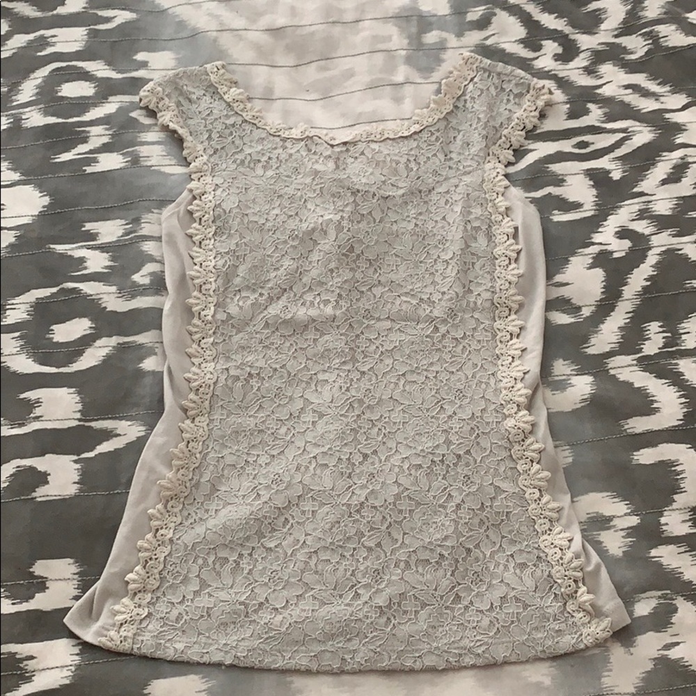 Express beige lace top - Picture 2 of 13